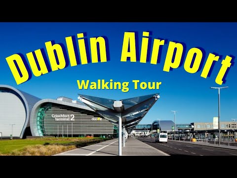 Aeroporto de Dublin [passeio a pé 4k] Terminal 1 e 2 do Aeroporto Internacional de Dublin