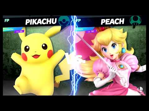 Super Smash Bros Ultimate Amiibo Fights – Pikachu vs the World #13 Pikachu vs Peach