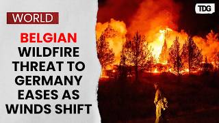 Belgium Wildfire Near Germany Border | Winds Shift As Firefighters Battle Blaze