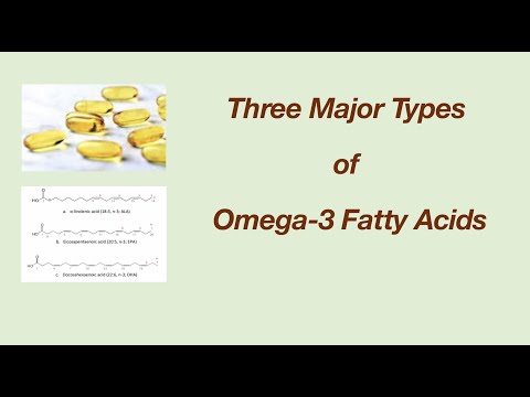 Three major types of omega-3 fatty acids