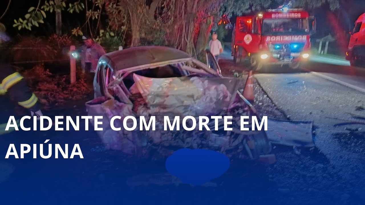 Homem morre e outras duas pessoas ficam gravemente feridas em acidente em Apiúna