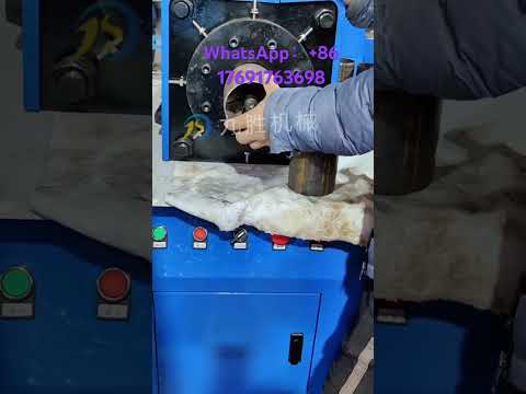 Hydraulic hose locking machine #液压 #液压软管 #液压泵 #液压机 #machine