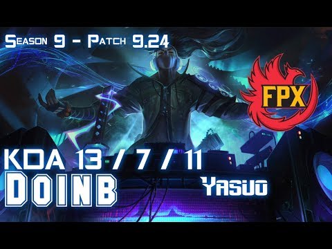 FPX Doinb YASUO vs AKALI Mid - Patch 9.24 KR Ranked