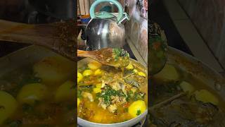 Pepper soup and puff puff for dinner #food #cooking #easyrecipe