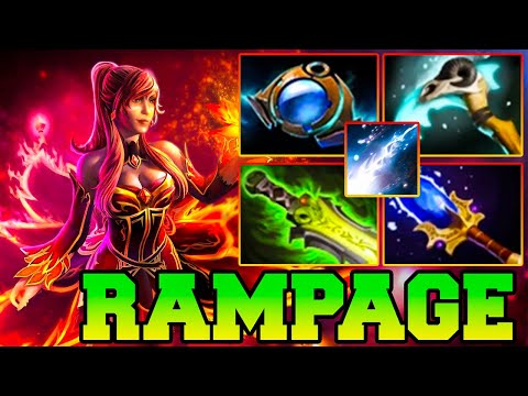 Lina Dota 2 Mid Lane Rampage Carry Meta Build Pro Gameplay Guide 7.34