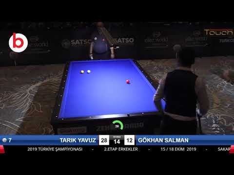 TARIK YAVUZ & GÖKHAN SALMAN Bilardo Maçı - 2019 TÜRKİYE ŞAMPİYONASI 2.ETAP-FİNAL 1/4