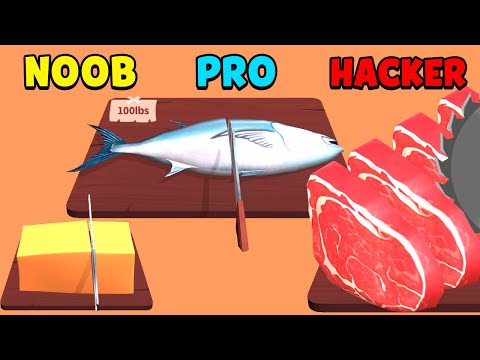 NOOB vs PRO vs HACKER - Food Cutting - YouTube