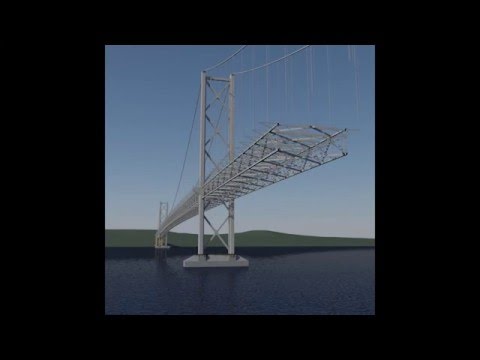 Forth Road Bridge - Construction Sequence Animation