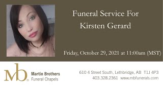 Funeral Service for Kirsten Gerard