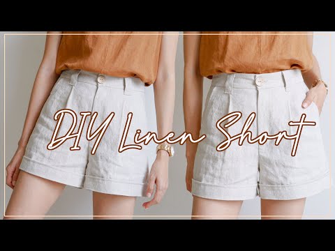 DIY High Waisted Linen Short | How To Make A Short For...