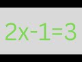 Solving A Simple Linear Equation