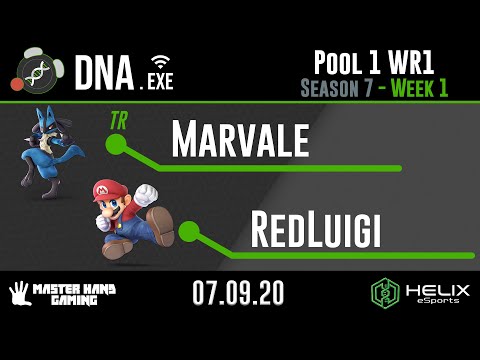 DNA.EXE S7:W1 - TR | Marvale (Lucario) vs UR | RedLuigi (Mario) - Pool 1 WR1