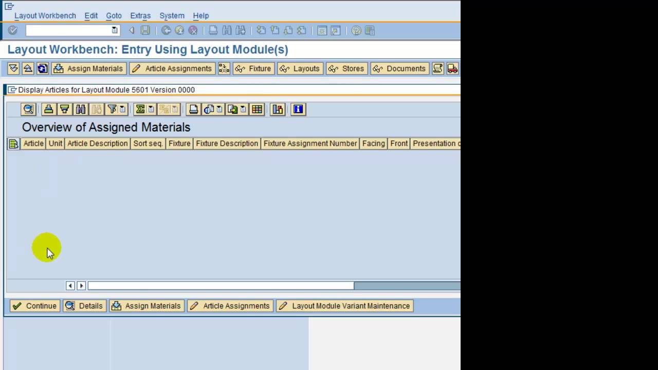 Create Layout Module Retail