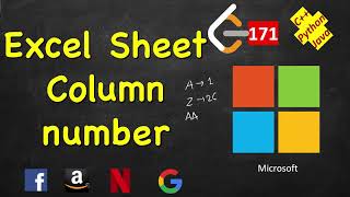 YouTube video 'Excel Sheet Column Number | LeetCode 171 | C++, Java, Python'