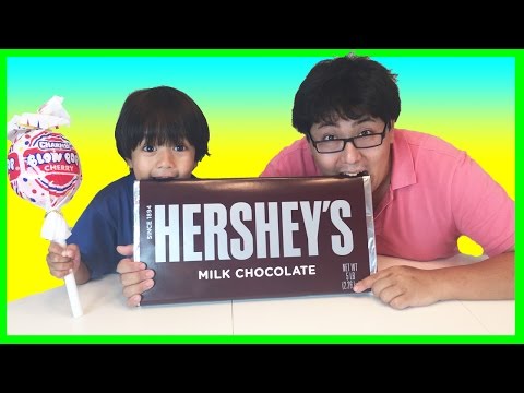 GIANT HERSHEY CHOCOLATE BAR with GIANT LOLLIPOP Video