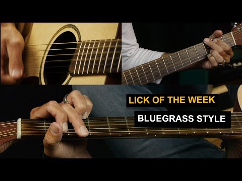 Bluegrass Improvisation Guitar Lesson - Bluegrass Lick in G - Lick of the Week