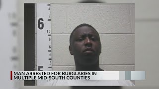 Cordova man accused of burglarizing homes in multiple Tennessee counties