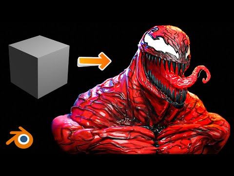 Sculpting Carnage in Blender | Timelapse