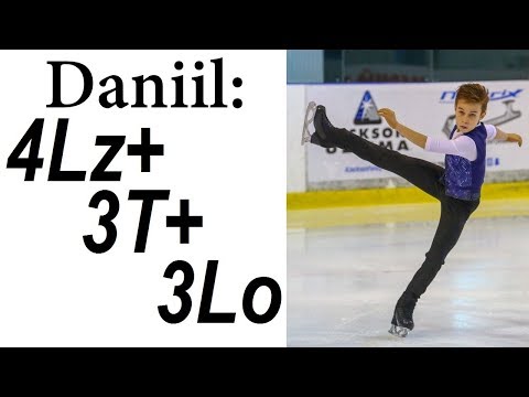 Daniil SAMSONOV - 4Lz+3T+3Lo, practice (12/2018)