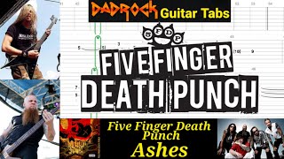 Ashes - Five Finger Death Punch - Guitar + Bass TABS Lesson 