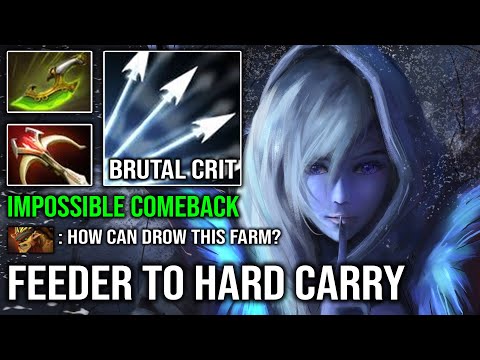 FROM FEEDER TO ULTRA CARRY - Impossible Comeback Frosty Crit Drow Ranger with Max ATK Speed Dota 2