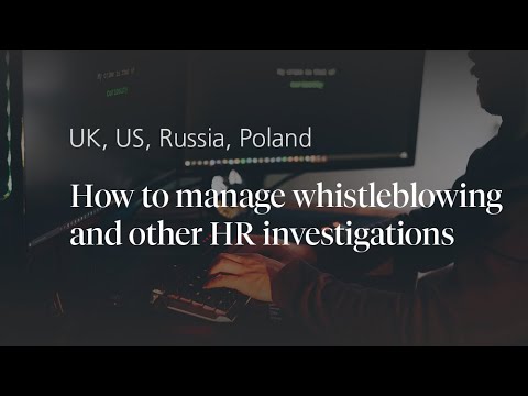 How to manage whistleblowing and other HR investigations