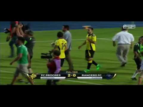 Europa League 1st Round - Progres vs Rangers - post match celebration and goals