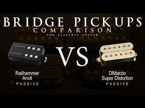 Railhammer ANVIL vs DiMarzio SUPER DISTORTION - Bridge Guitar Pickup Comparison Tone Demo