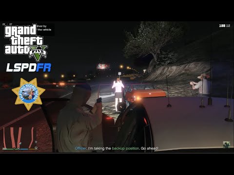 GTA V - LSPDFR 0.4.4 - SAHP/CHP - Highway Patrol/Felony Traffic Stop/Wanted Suspect - 4K