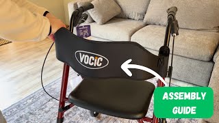 Vocic Rollator Walker with Seat Support | Assembly Guide