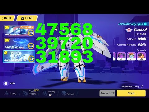 Honkai Impact 3 Exalted MA Top 100 - SSS Hephaestus, SSS MHT-3B, Heimdall [119181] (9/22/2022)