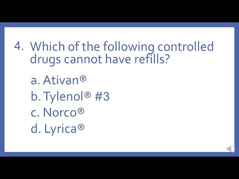 PTCB PTCE Practice Test Question 4 - Control Refills (Pharmacy Technician CPhT Test Prep)