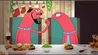 Alan´s Father feeds Him - Smiling Friends