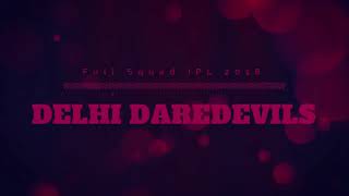 Delhi Daredevils player list ipl 2018 official video