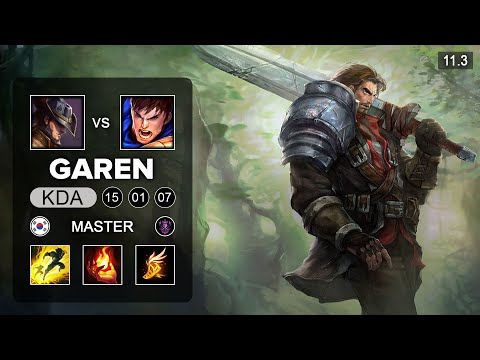 Garen Mid vs Twisted Fate - KR Master Patch 11.3