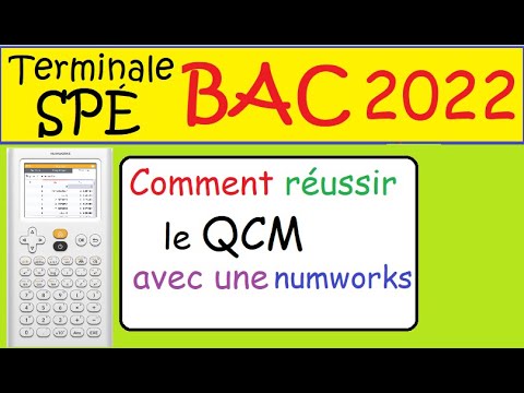 Révisions du BAC 2022- Astuces pour Réussir le QCM avec une NUMWORKS IMPORTANT-Term Spé Maths