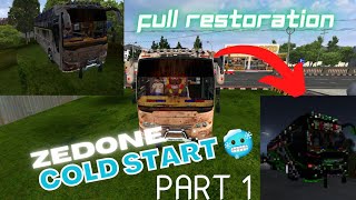 Cold start old bus | bussid | tourist bus | DUDE BOY #trending #bussid #coldstart #zedone