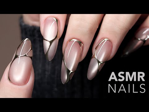 💎 Light Luxury Cat-eye Nails ASMR | Step-by-Step Nail Art Tutorial 💆‍♀️ Relaxing & Satisfying Ep.23