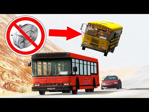 Cars with no Brakes High Speed Crashes - BeamNG Drive