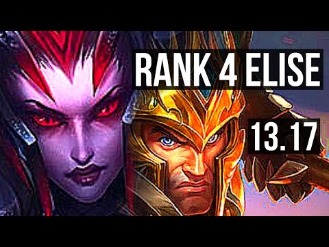 ELISE vs JARVAN IV (JNG) | Rank 4 Elise, 6/0/4, Dominating | JP Master | 13.17