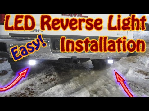 LED Backup Light Installation - Universal Truck Mount | GMC Sierra Chevy Silverado Ford Dodge