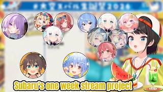 Subaru's one week stream project collab schedule | Hololive | English Sub