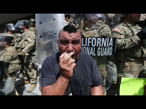 Watch: Police use flash bangs and tear gas at LA 'No Kings' protest