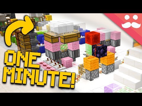 Mumbo Jumbo - 10 ONE MINUTE Redstone Builds in Minecraft 1.13!