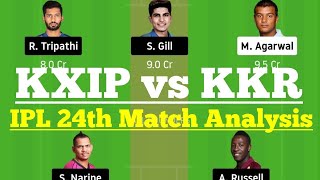 KXIP vs KOL IPL 24th Match Dream11, KXIP vs KKR Dream 11, KXIP vs KOL Dream11 IPL 2020, PUN vs KOL