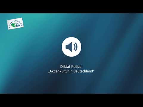 Diktat Polizei | Aktienkultur in Deutschland #einstellungstest #deutschlernen