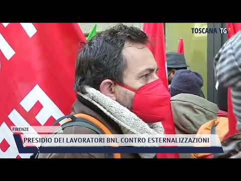 2022-01-24 FIRENZE - PRESIDIO DEI LAVORATORI BNL CONTRO ESTERNALIZZAZIONI