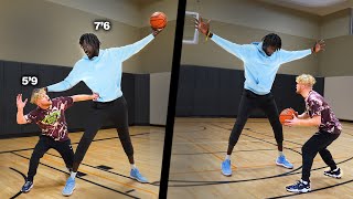 7'6 Hooper Called Me LITTLE GUY! 1v1 Basketball!