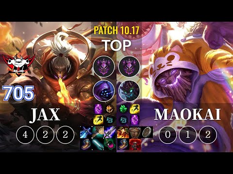 JDG 705 Jax vs Maokai Top - KR Patch 10.17