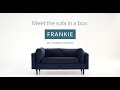 Green Velvet 2 Seater Sofa in a Box - Frankie
